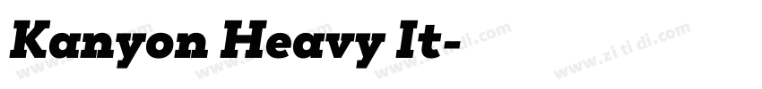 Kanyon Heavy It字体转换